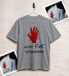 Spider High Five T-Shirt Spider Web Movie Shirt Spider Hero Tee - Sport Grey - WorldWideShirt
