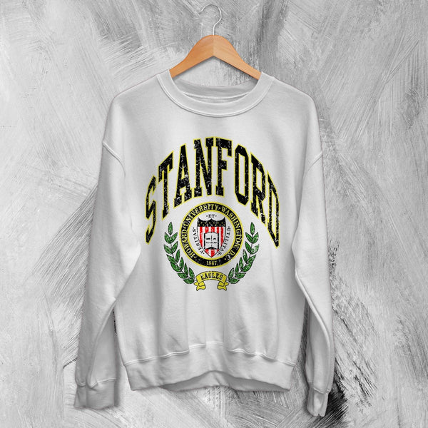 STANFORD University Sweatshirt National Universities Logo Shirt Stanford Merch - White - WorldWideShirt