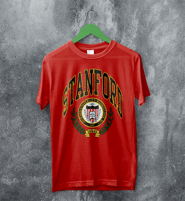 STANFORD University T-shirt National Universities Logo Shirt Stanford Merch - Red - WorldWideShirt