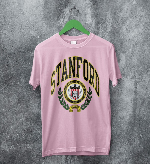 STANFORD University T-shirt National Universities Logo Shirt Stanford Merch - Light Pink - WorldWideShirt