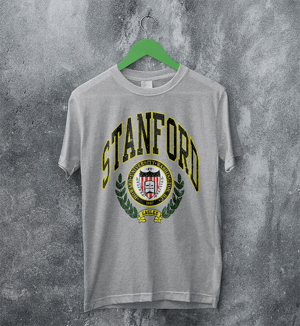 STANFORD University T-shirt National Universities Logo Shirt Stanford Merch - Sport Grey - WorldWideShirt