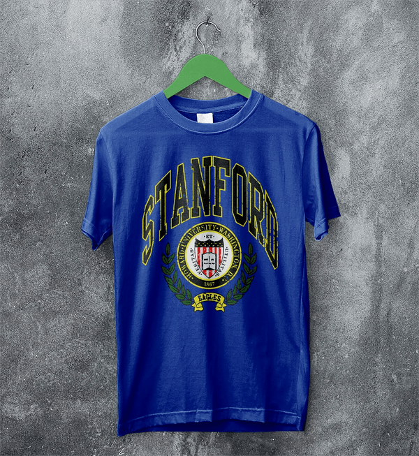 STANFORD University T-shirt National Universities Logo Shirt Stanford Merch - Royal Blue - WorldWideShirt