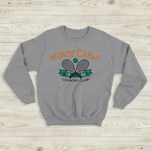 Tennis Sport Sweatshirt 1996 Monte Carlo Tennis Shirt County Club Merch - Sport Grey - WorldWideShirt