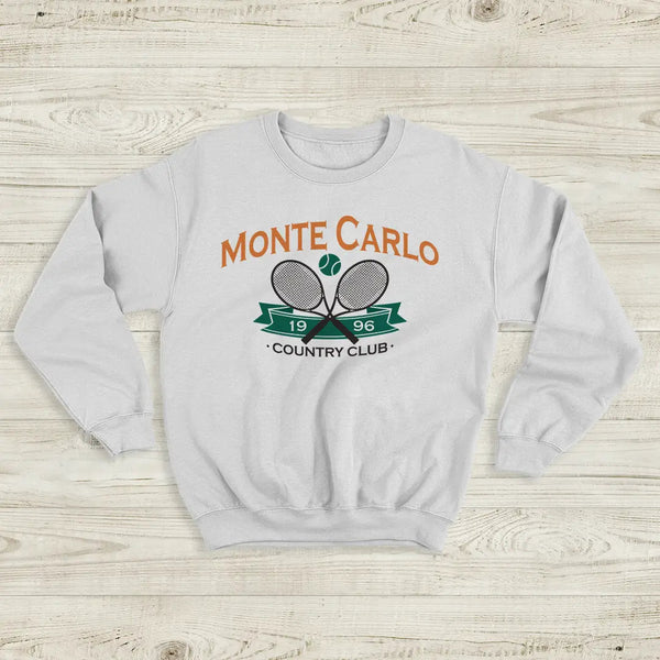 Tennis Sport Sweatshirt 1996 Monte Carlo Tennis Shirt County Club Merch - White - WorldWideShirt