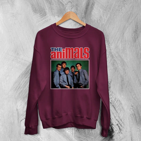The Animals Sweatshirt Rock Band Shirt Eric Burdon 60s R&B Music Merch - Red Maroon - WorldWideShirt
