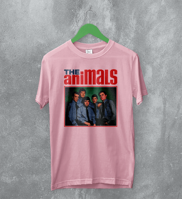 The Animals T-Shirt Rock Band Shirt Eric Burdon 60s R&B Music Merch - Light Pink - WorldWideShirt