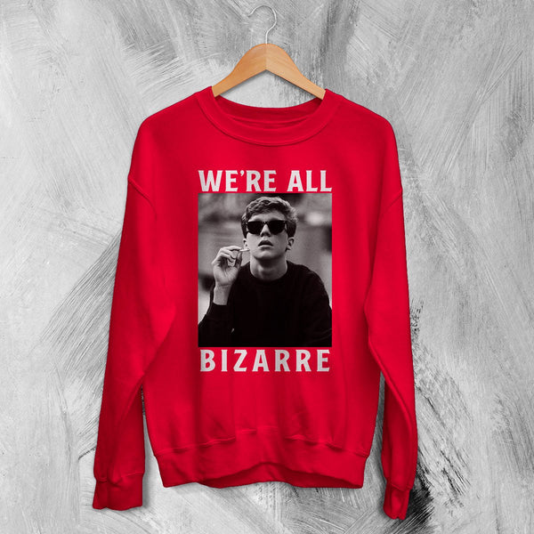The Breakfast Club Sweatshirt We're All Bizarre Crewneck Emilio Estevez Movie Shirt - Red - WorldWideShirt