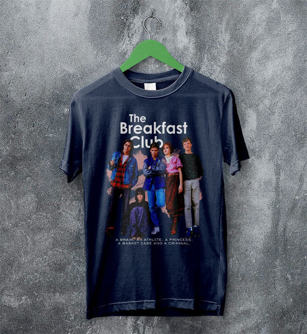 The Breakfast Club T-Shirt Art Movie Poster Shirt Comedy Drama Merch - Navy Blue - WorldWideShirt