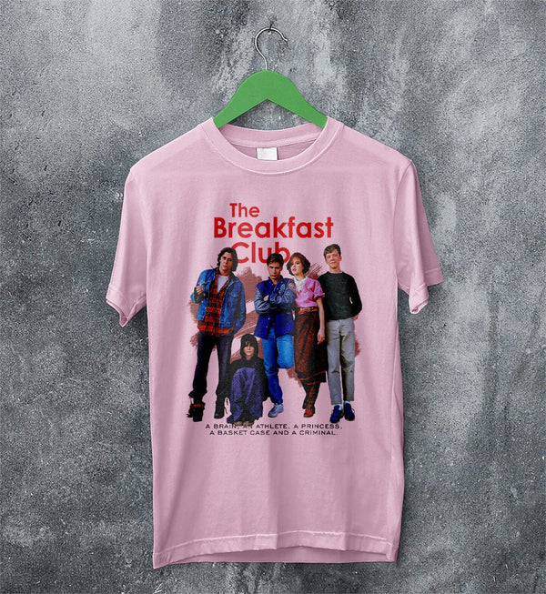 The Breakfast Club T-Shirt Art Movie Poster Shirt Comedy Drama Merch - Light Pink - WorldWideShirt