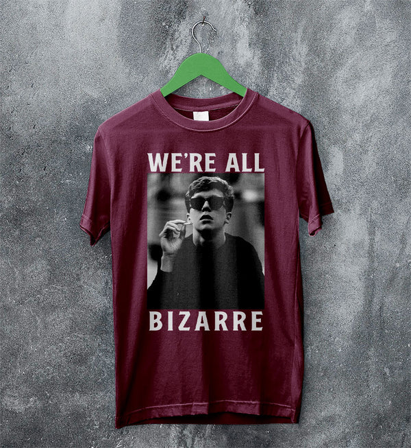 The Breakfast Club T-Shirt We're All Bizarre Shirt Emilio Estevez Movie Merch - Red Maroon - WorldWideShirt