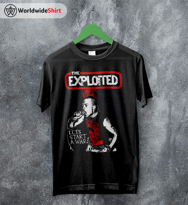 The Exploited Tour 90's Vintage T Shirt The Exploited Shirt Music Shirt - WorldWideShirt