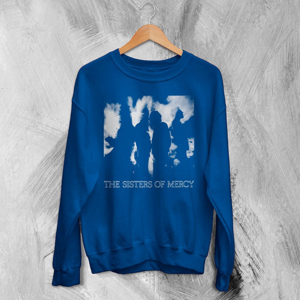 The Sisters of Mercy Concert Sweatshirt Tour Sisters of Mercy Shirt Punk Rock Crewneck - Royal Blue - WorldWideShirt