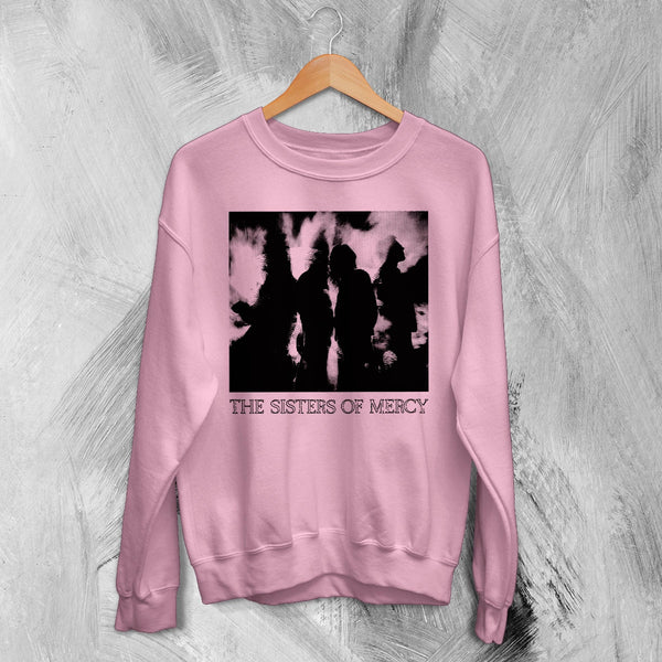 The Sisters of Mercy Concert Sweatshirt Tour Sisters of Mercy Shirt Punk Rock Crewneck - Light Pink - WorldWideShirt