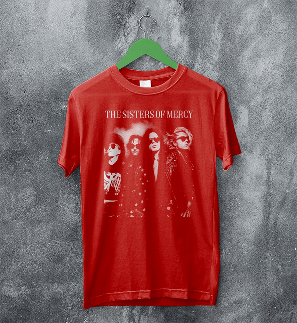 The Sisters of Mercy Member T-Shirt Punk Rock Sisters of Mercy Shirt Punk Music Tee - Red - WorldWideShirt