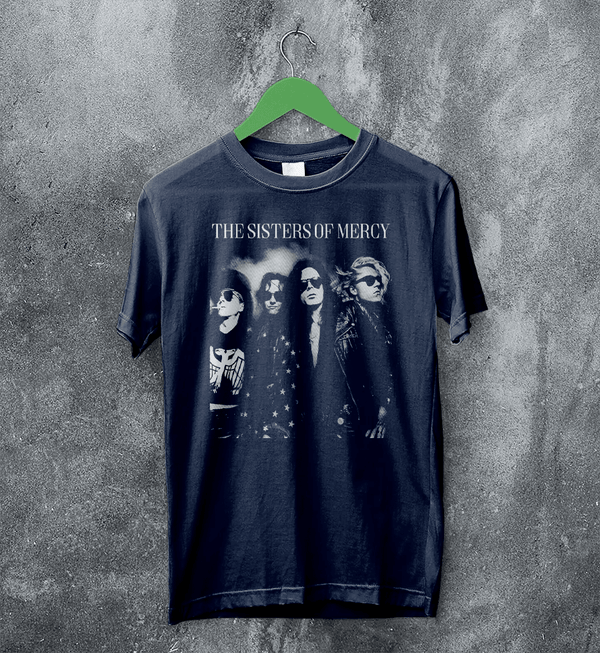 The Sisters of Mercy Member T-Shirt Punk Rock Sisters of Mercy Shirt Punk Music Tee - Navy Blue - WorldWideShirt