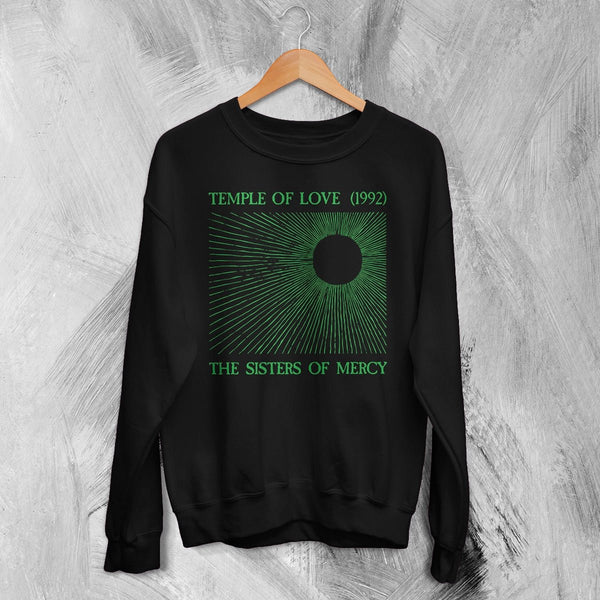 The Sisters of Mercy Sweatshirt Temple of Love Shirt 90s Sisters of Mercy Crewneck - Black - WorldWideShirt