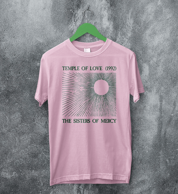The Sisters of Mercy T-Shirt Temple of Love Shirt 90s Sisters of Mercy Tee - Light Pink - WorldWideShirt