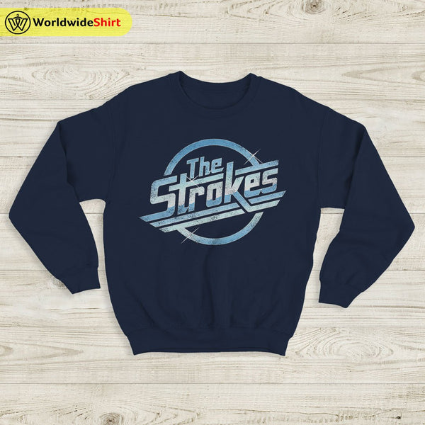The Strokes Sweatshirt Logo Vintage Sweater The Strokes Merch - WorldWideShirt