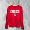 The University of Chicago Sweatshirt Retro Chicago Shirt Est 1890 Campus Merch - Red - WorldWideShirt