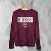 The University of Chicago Sweatshirt Retro Chicago Shirt Est 1890 Campus Merch - Red Maroon - WorldWideShirt