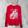 Tom Waits Rain Dogs Sweatshirt 80s Album Tom Waits Shirt Vintage Music Crewneck - Red - WorldWideShirt