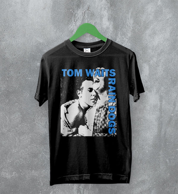 Tom Waits Rain Dogs T-Shirt 80s Album Tom Waits Shirt Vintage Music Merch - Black - WorldWideShirt