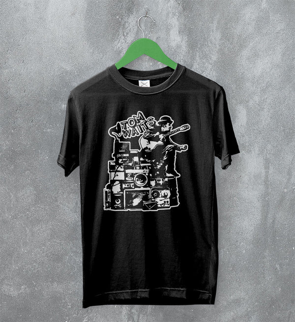 Tom Waits T-Shirt Legend Composer and Songwriter Shirt Folk Music Merch - Black - WorldWideShirt
