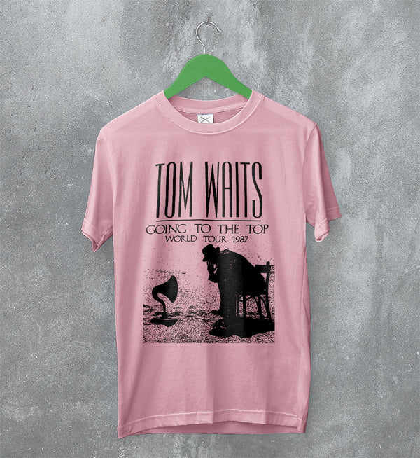 Tom Waits T-Shirt Tour Concert Shirt Vintage Music World Tour 1987 Merch - Light Pink - WorldWideShirt