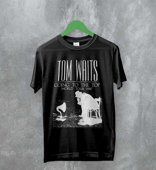 Tom Waits T-Shirt Tour Concert Shirt Vintage Music World Tour 1987 Merch - Black - WorldWideShirt