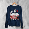 Tony Montana Sweatshirt Scarface Movie Shirt Tony Montana Scarface Crewneck - Navy Blue - WorldWideShirt
