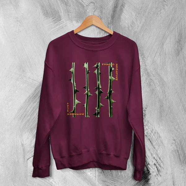 Type O Negative October Rust Sweatshirt 90s Album Music Type O Negative Shirt - Red Maroon - WorldWideShirt