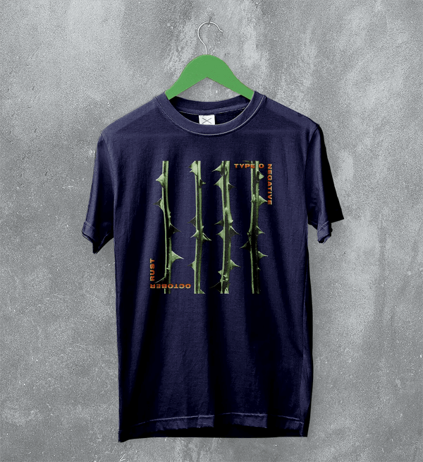 Type O Negative October Rust T-Shirt 90s Album Music Type O Negative Shirt - Navy Blue - WorldWideShirt