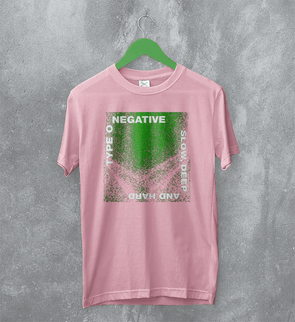 Type O Negative Slow Deep and Hard T-Shirt Gothic Type O Negative Shirt Music Metal Band - Light Pink - WorldWideShirt