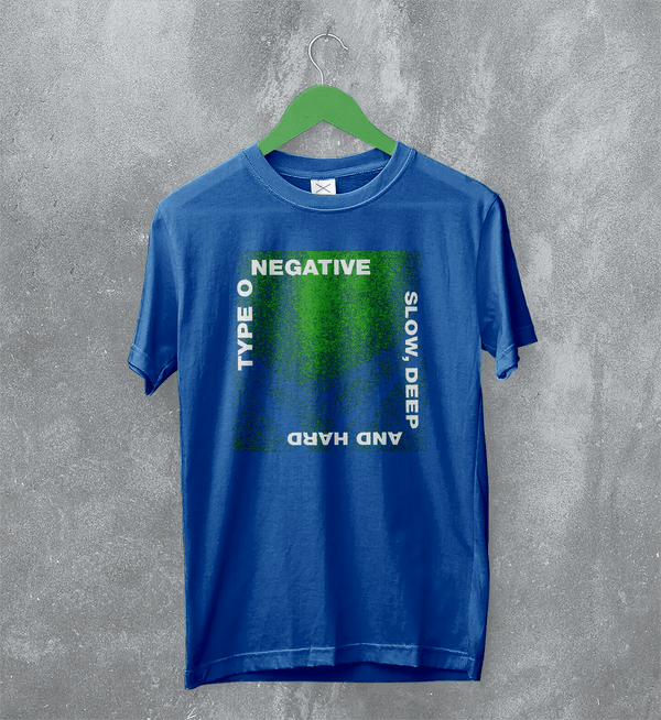 Type O Negative Slow Deep and Hard T-Shirt Gothic Type O Negative Shirt Music Metal Band - Royal Blue - WorldWideShirt