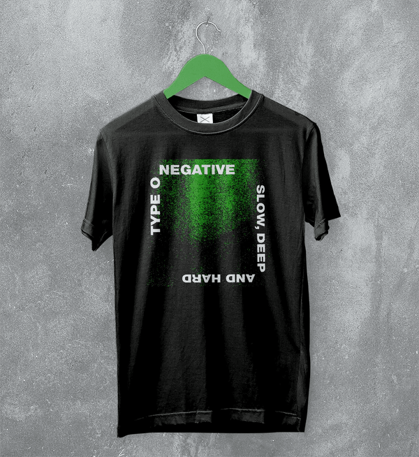 Type O Negative Slow Deep and Hard T-Shirt Gothic Type O Negative Shirt Music Metal Band - Black - WorldWideShirt