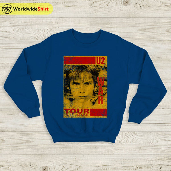 U2 Band WAR Vintage 90's Sweatshirt U2 Shirt U2 Band Shirt - WorldWideShirt