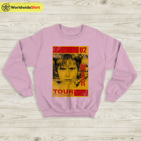 U2 Band WAR Vintage 90's Sweatshirt U2 Shirt U2 Band Shirt - WorldWideShirt
