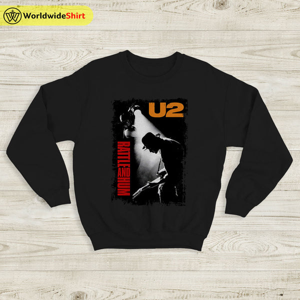 U2 Rattle And Hum Vintage 90's Sweatshirt U2 Shirt U2 Band Shirt - WorldWideShirt