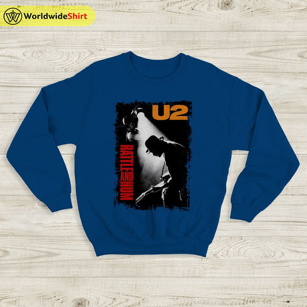 U2 Rattle And Hum Vintage 90's Sweatshirt U2 Shirt U2 Band Shirt - WorldWideShirt