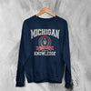 University of Michigan Sweatshirt Great Lakes Shirt Knowledge Michigan University - Navy Blue - WorldWideShirt