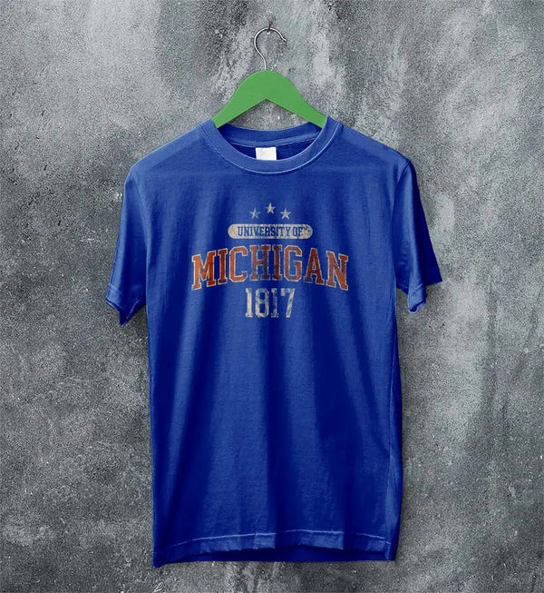 University of Michigan T-shirt Michigan University Shirt National Universities - Royal Blue - WorldWideShirt