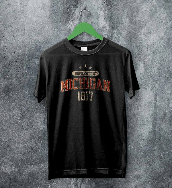 University of Michigan T-shirt Michigan University Shirt National Universities - Black - WorldWideShirt