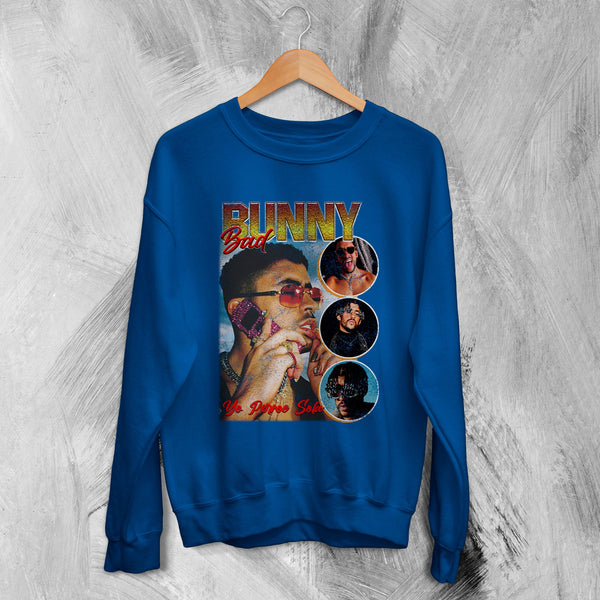Vintage Bad Bunny Sweatshirt Bad Bunny 90's Rapper Sweater - WorldWideShirt