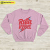 Vintage David Bowie Rebel Sweatshirt David Bowie Shirt Music Shirt - WorldWideShirt