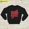 Vintage David Bowie Rebel Sweatshirt David Bowie Shirt Music Shirt - WorldWideShirt