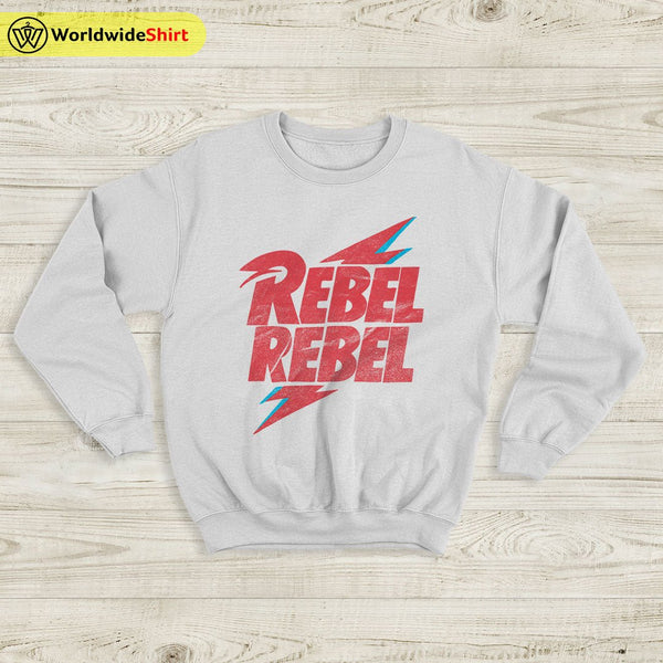 Vintage David Bowie Rebel Sweatshirt David Bowie Shirt Music Shirt - WorldWideShirt