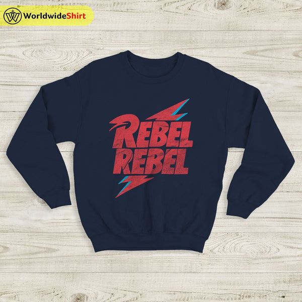 Vintage David Bowie Rebel Sweatshirt David Bowie Shirt Music Shirt - WorldWideShirt