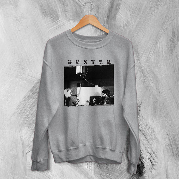 Vintage Duster Music Sweatshirt Discography Album Cover Sweater - Sport Grey - WorldWideShirt