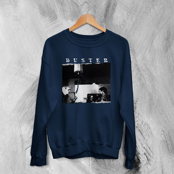 Vintage Duster Music Sweatshirt Discography Album Cover Sweater - Navy Blue - WorldWideShirt
