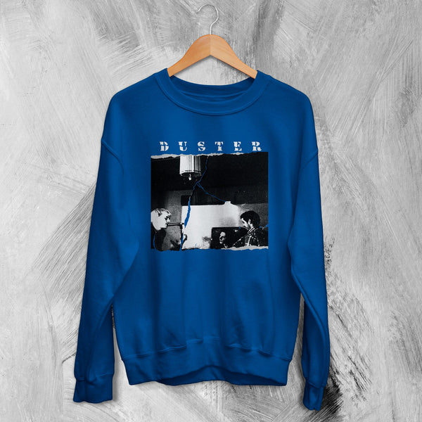 Vintage Duster Music Sweatshirt Discography Album Cover Sweater - Royal Blue - WorldWideShirt